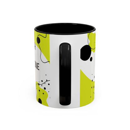 Bold Black and Green Accent Coffee Mug - Perfect Gift for Coffee Lovers