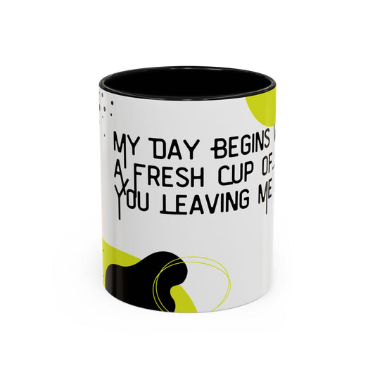 Bold Black and Green Accent Coffee Mug - Perfect Gift for Coffee Lovers