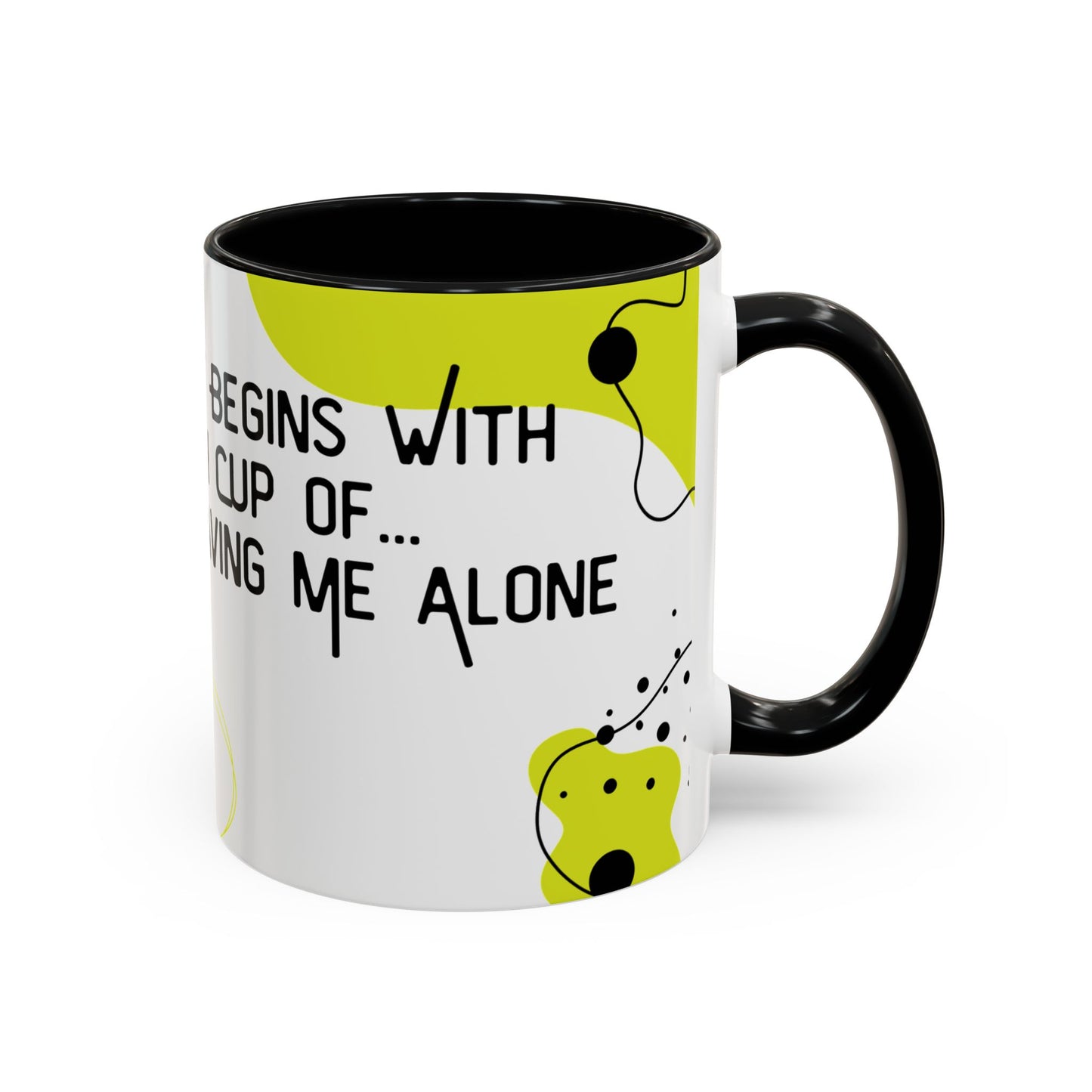 Bold Black and Green Accent Coffee Mug - Perfect Gift for Coffee Lovers